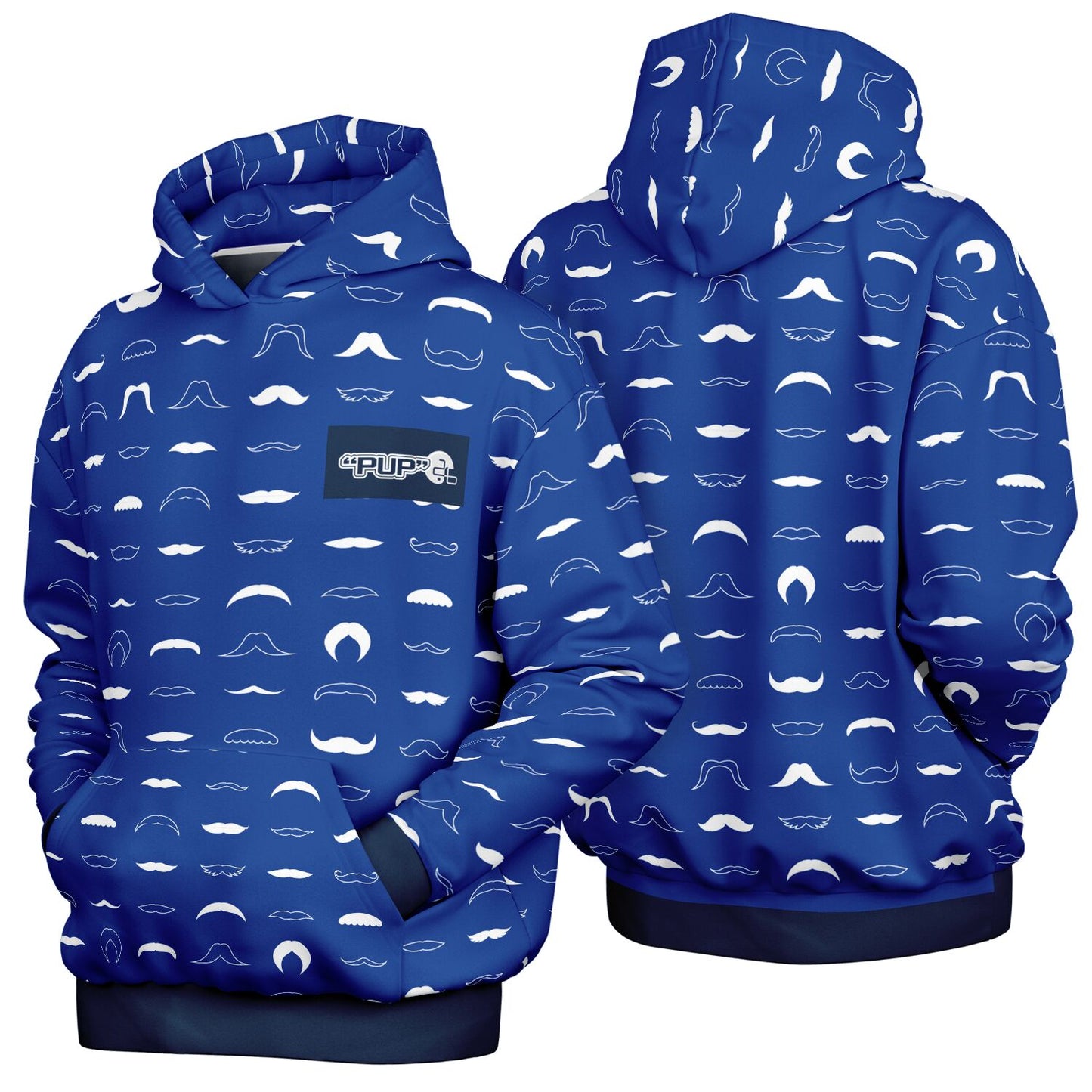 Blue Star Moustaches Heavyweight Oversized Hoodie