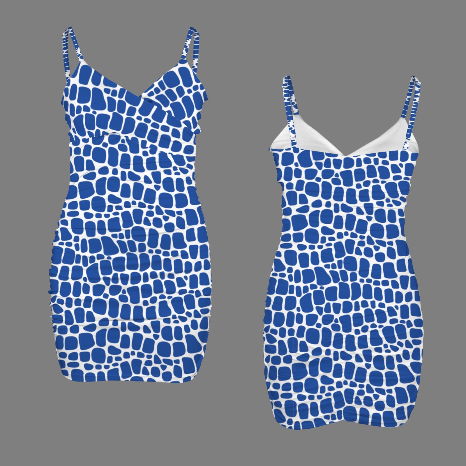 Blue Star Bodycon Reptile Pattern