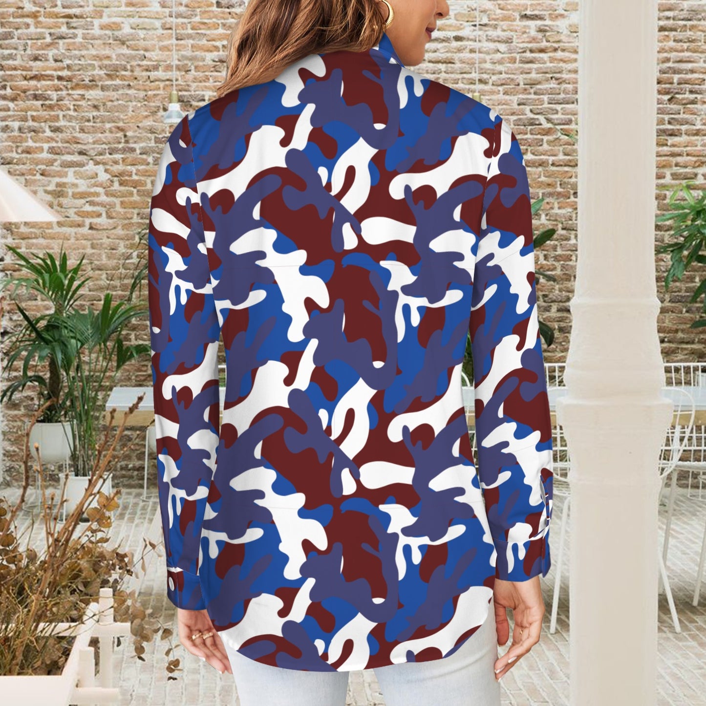 Tapestry Camo Button Down Shirt