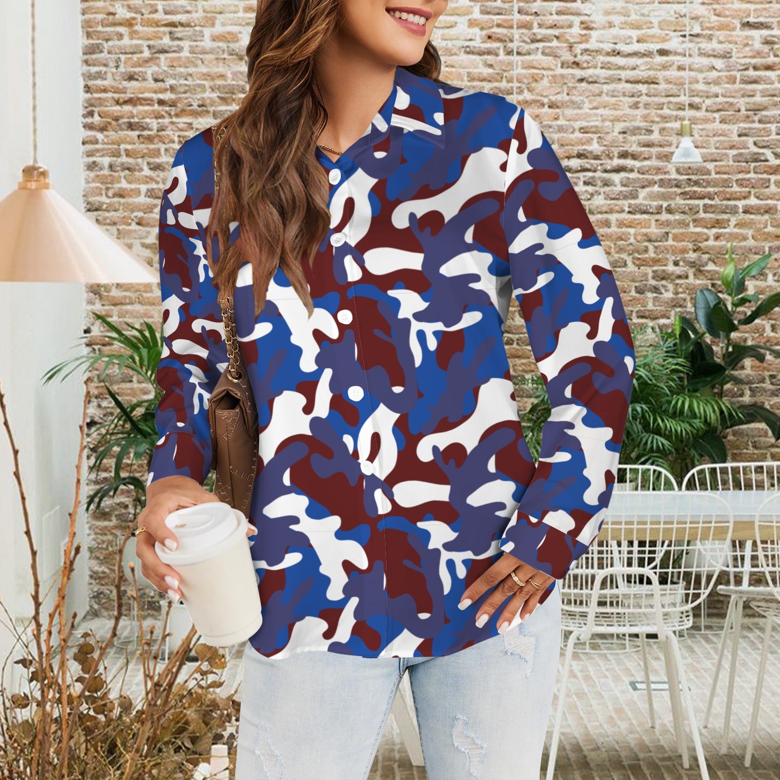 Tapestry Camo Button Down Shirt