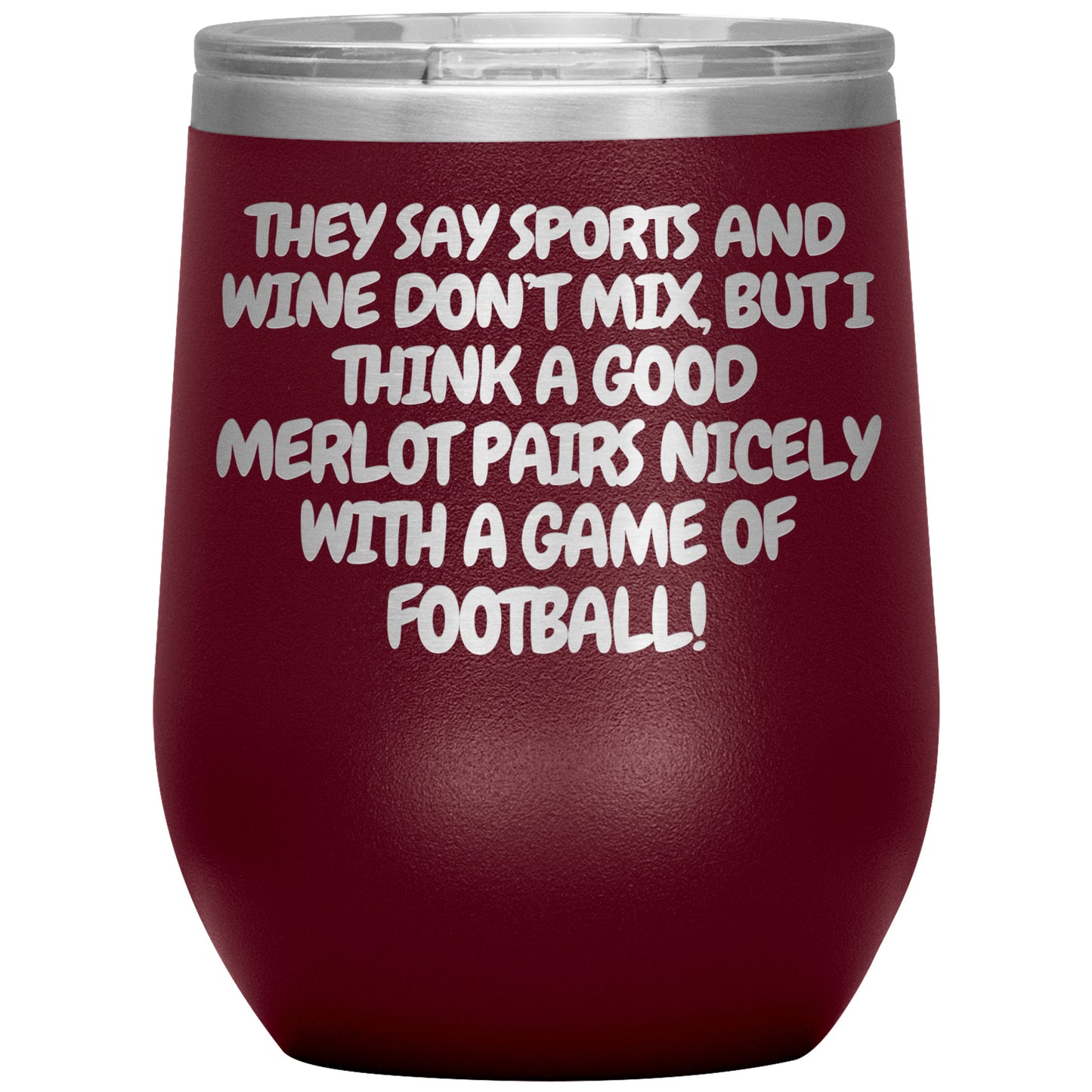 Merlot Wine Tumbler - 16 Colors