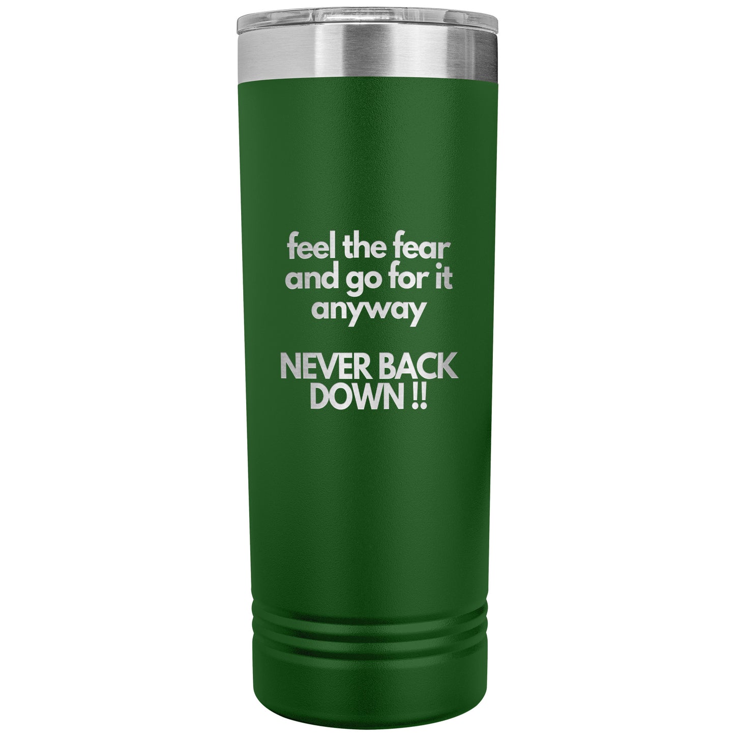 Never Back Down Tumbler - 16 Colors
